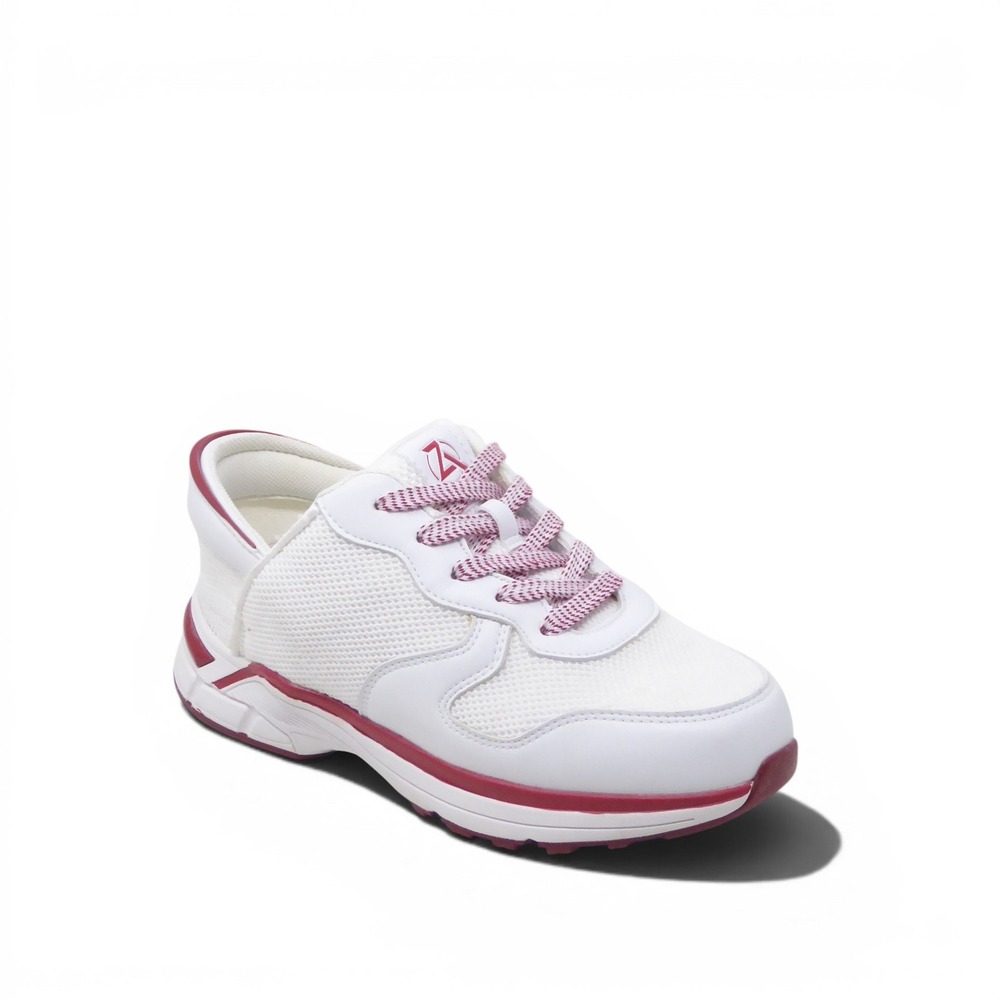 Zeba Womens Sneakers Peppermint Red White Hands-Free Slip-On Athletic Shoes 7.5
